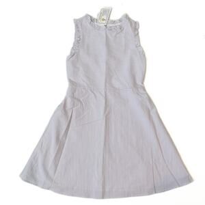 NWT Florence Eiseman Size 12 Lavender Stripe Seersucker Dress with Ruffles